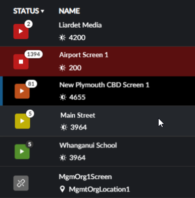 Screen Status