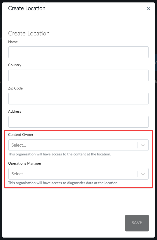 Create Location Details