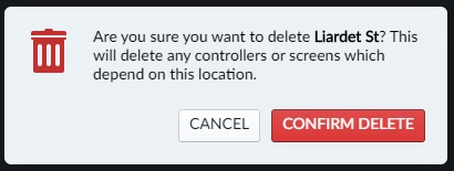 Confirm Location Deletion