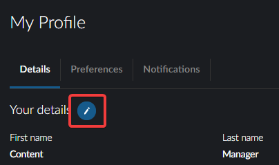 Edit Your Details