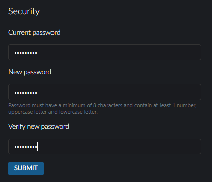 Password change
