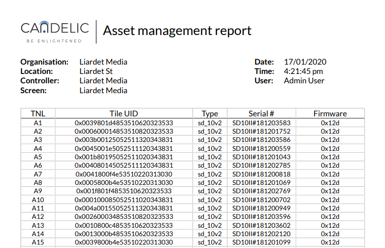 Asset Management Report Detail
