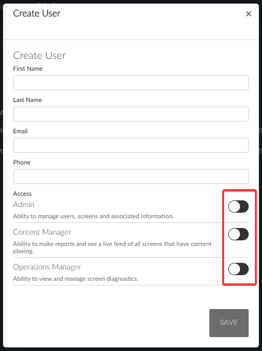 New User Details